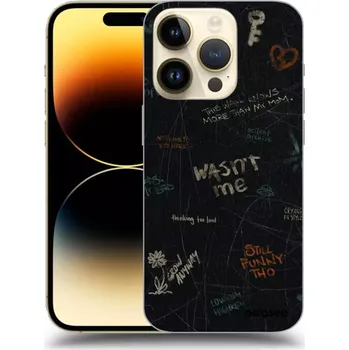 Pouzdro na mobilní telefon Picasee silikonový černý obal pro Apple iPhone 14 Pro - CONFESSION