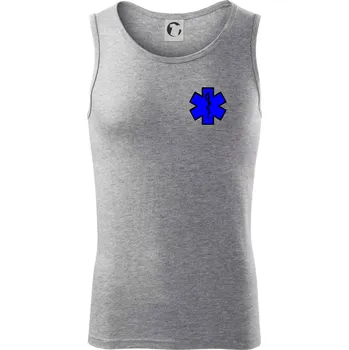 Hvězda samostatná - záchranář / rescue - Tílko pánské Core - XL ( Tmavě šedý melír )