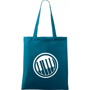 Piano kruh - Taška bavlněná - 42 x 38 cm ( Petrolejová )