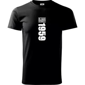 Pánské tričko Limited edition 1959 pruh - Triko extra velké (5-8XL) - 7XL ( Černá )