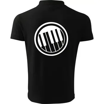 Pánská košile Piano kruh - Polokošile pánská Pique Polo 203 - 4XL ( Černá )