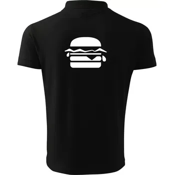 Pánská košile Hamburger ikona - Polokošile pánská Pique Polo 203 - 5XL ( Černá )