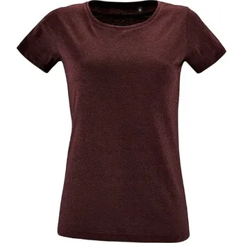 Dámské tričko Sol's Lehké dámské triko Regent zvýrazňující dekolt Barva: hnědočervená, Velikost: M L02758