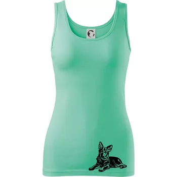 Dámské tričko Německý ovčák - štěně - Dámské tílko - L ( Mátová )