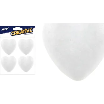 UNIPAP srdce 6cm/4ks polystyren 1042287 576505
