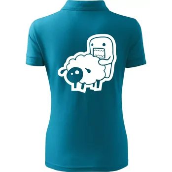 Sticker ovce - Polokošile dámská Pique Polo - 3XL ( Tmavý tyrkys )