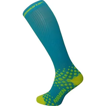 Pánské termo ponožky Kompresní podkolenky HAVEN EVOTEC COMAX blue/yellow - HIGH COMPRESSION (Barva modrá/žlutá, velikost 8-9 (42-43))