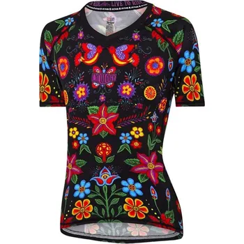 cyklistický dres MTB dres CYCOLOGY Frida, dámský, krátký rukáv (Motiv Frida, velikost L)