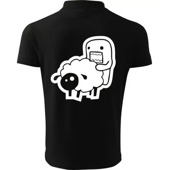 Pánská košile Sticker ovce - Polokošile pánská Pique Polo 203 - 4XL ( Černá )