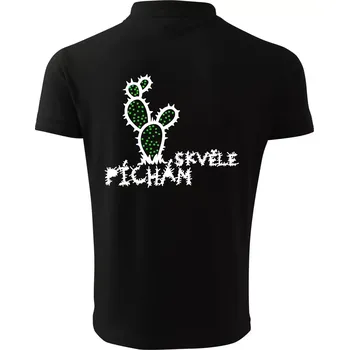 Pánská košile Píchám skvěle - Polokošile pánská Pique Polo 203 - S ( Černá )