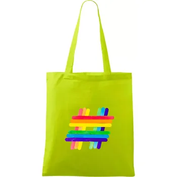 LGBT hashtag - Taška bavlněná - 42 x 38 cm ( Limetková )