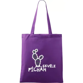 Píchám skvěle - Taška bavlněná - 42 x 38 cm ( Fialová )