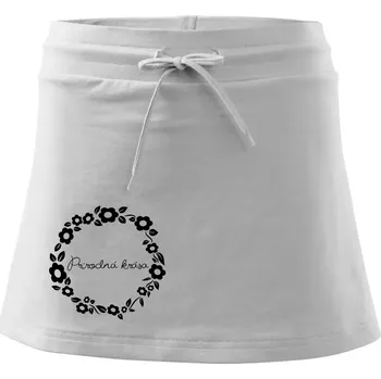 Dámská sukně Přírodní krása - Sportovní sukně - two in one - XS ( Bílá )
