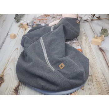 Dětská deka Deka nepadací vaflová (dark grey, šedý fleece)