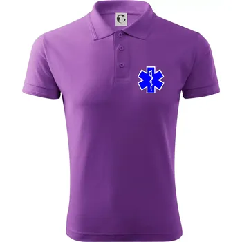 Pánská košile Hvězda samostatná - záchranář / rescue - Polokošile pánská Pique Polo 203 - 3XL ( Fialová )