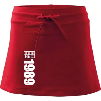 Dámská sukně Limited edition 1989 pruh - Sportovní sukně - two in one - S ( Červená )