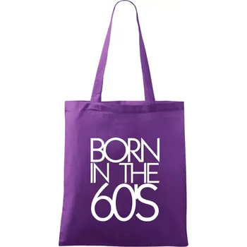 Born In The 60's - Taška bavlněná - 42 x 38 cm ( Fialová )