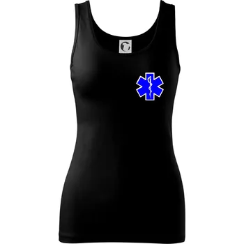 Dámské tričko Hvězda samostatná - záchranář / rescue - Dámské tílko - XS ( Černá )