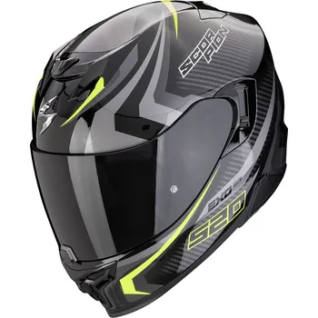 Helma na motorku Scorpion EXO-520 EVO AIR TERRA helma černo-stříbrno-fluo žlutá 2XL