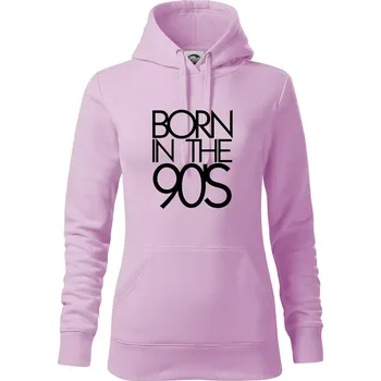 Dámská mikina Born In The 90's - Mikina dámská Cape s kapucí - XS ( Orchid )