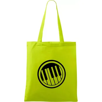 Piano kruh - Taška bavlněná - 42 x 38 cm ( Limetková )
