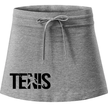 Dámské oblečení Tenis nápis silueta - Sportovní sukně - two in one - S ( Tmavě šedý melír )