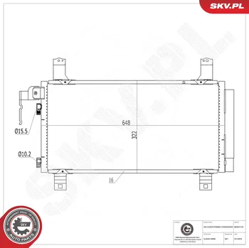 Ventilátor topení a klimatizace Kondenzátor klimatizace ESEN SKV 86SKV141
