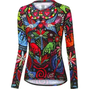 cyklistický dres MTB dres CYCOLOGY Jungle Jungle, dámský, dlouhý rukáv (Motiv Jungle Jungle, velikost L)