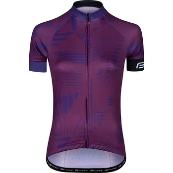 cyklistický dres Dres FORCE SHARD LADY krátký rukáv, fialový (Barva fialová, velikost XL)