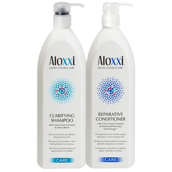 Šampon ALOXXI® Detoxikační šampon 1000ml a Rekonstrukční kondicionér 1000ml