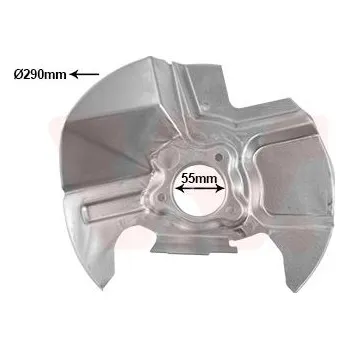 Brzdový kotouč Ochranný plech proti rozstřikování, brzdový kotouč VAN WEZEL 2758371