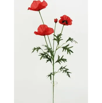 umělá květina HW LOGISTIC Umělé kvítí VLČÍ MÁKY velké 70 cm Červená