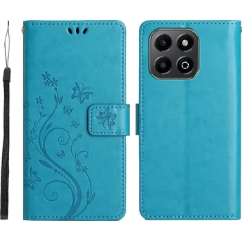 Pouzdro na mobilní telefon Flowers knížkové pouzdro na Honor 200 Smart 5G - modré