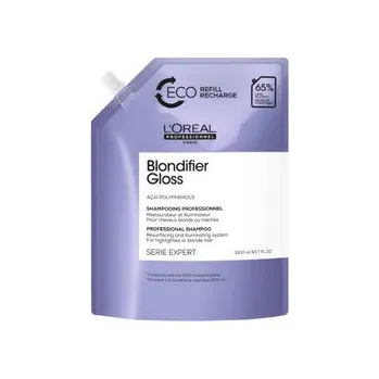 Šampon L'Oréal Professionnel Série Expert Blondifier Gloss Shampoo regenerační šampon pro blond vlasy 1,5 l, náhradní náplň
