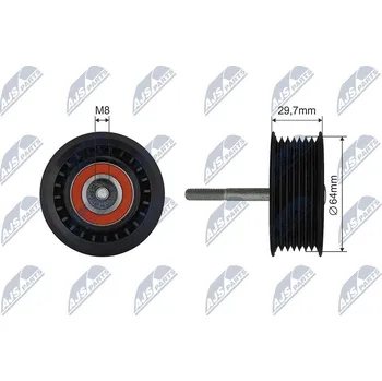 Napínací kladka, žebrovaný klínový řemen NTY RNK-ME-056