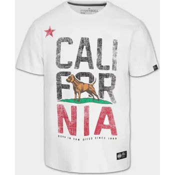 Pánské oblečení PitBull West Coast Triko CALIFORNIA - bílé - PWC_PTCALIFORNIA_WHT Velikosti: L