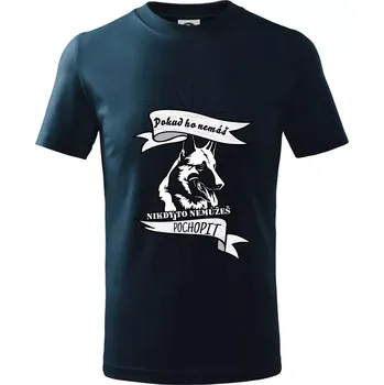Chlapecké tričko Německý ovčák - pokud ho nemáš nepochopíš - Tričko dětské bavlněné - 134 cm/8 let ( Námořní modrá (velmi tmavá - téměř černá) )