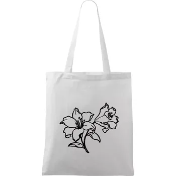 Lilie černobílá - Taška bavlněná - 42 x 38 cm ( Bílá )