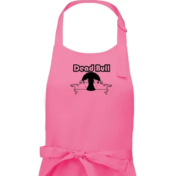 Kuchyňská zástěra Dead Bull obrys - Dámská zástěra na vaření - Univerzální velikost ( Růžová )