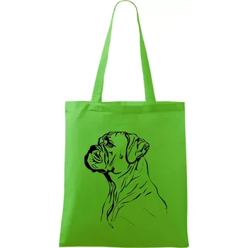 Nákupní taška Boxer černá kresba - Taška bavlněná - 42 x 38 cm ( Apple Green )