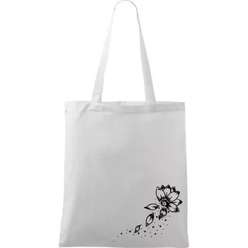 Květina lístky - Taška bavlněná - 42 x 38 cm ( Bílá )