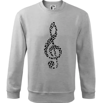 Chlapecké tričko Houslový klíč z not - Mikina Essential dětská - 158 cm/12 let ( Světlešedý Melír )