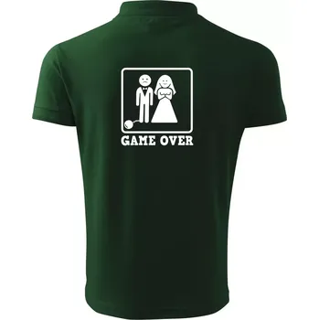 Pánská košile Game Over rozlučka - Polokošile pánská Pique Polo 203 - 3XL ( Lahvově zelená )