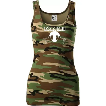 Dead Bull obrys - Dámské Maskáčové tílko - S ( Hnědý maskáč )