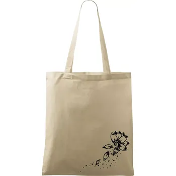 Květina lístky - Taška bavlněná - 42 x 38 cm ( Naturální )