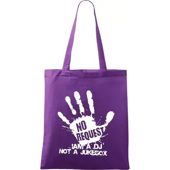 Iam a dj not a jukebox - ruka - Taška bavlněná - 42 x 38 cm ( Fialová )