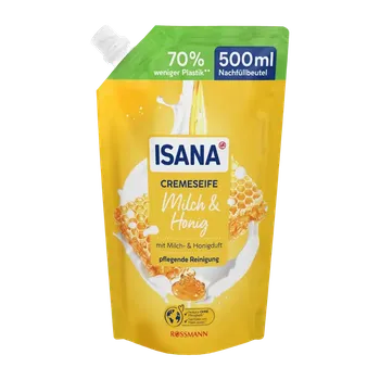 Mýdlo ISANA Krémové mýdlo Mléko & med náhradní náplň 500 ml