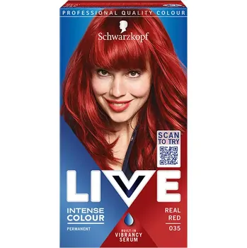 Barva na vlasy Schwarzkopf Barva na vlasy Live Intense Colour 035 pravá červená