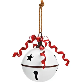 Vánoční dekorace WURM 10041451závěsná kovová rolnička 16 x 22 x 16 cm bílá