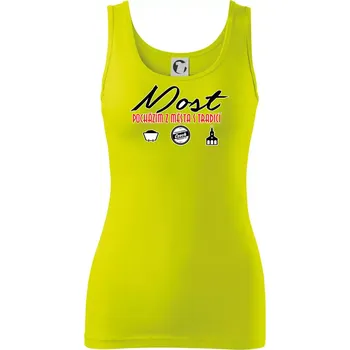 Most město s tradicí - Dámské tílko - M ( Limetková )